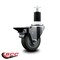 Service Caster 3.5'' Gray Poly Swivel 1-1/2'' Expanding Stem Caster with Brake SCC-EX20S3514-PPUB-PLB-112 - alternate 3